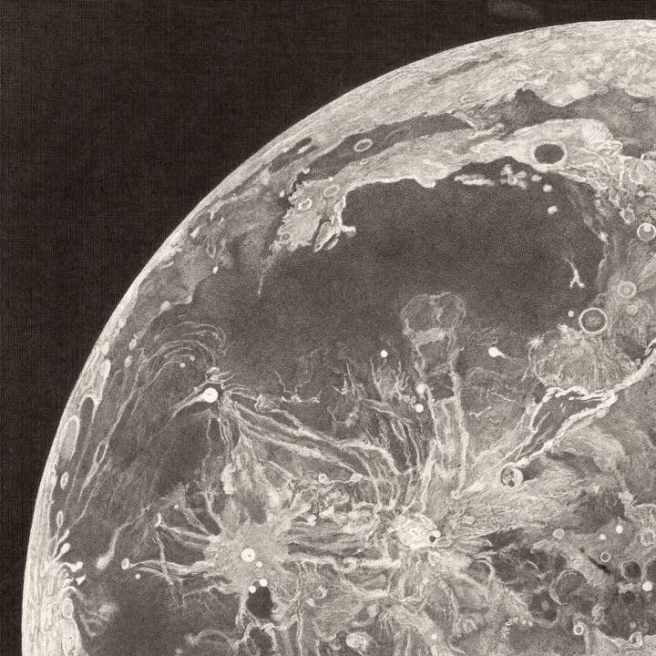 Aster Edition - Wholesale Poster - Poster: Moon Map - John Russel2