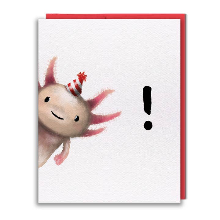Carte de vœux - Axolotl pour la vente par studio vcky