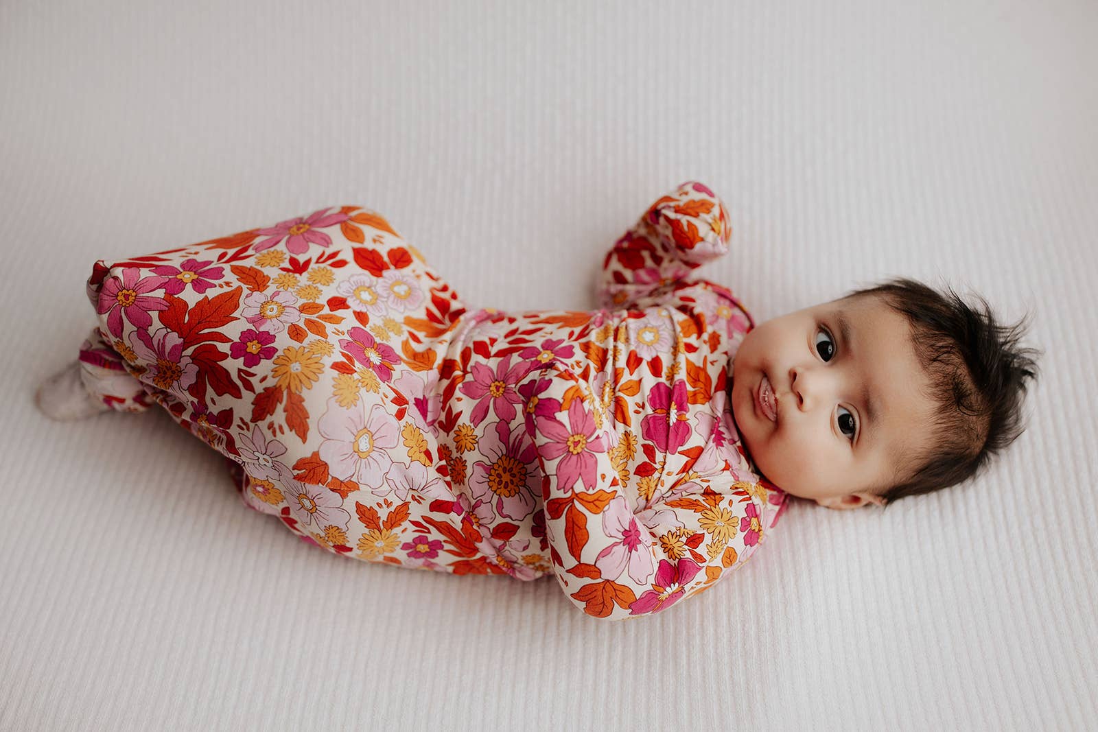 Three Little Tots - Wholesale Babygown - Baby - Wild Child Floral Hawaiian Knotted Gown7