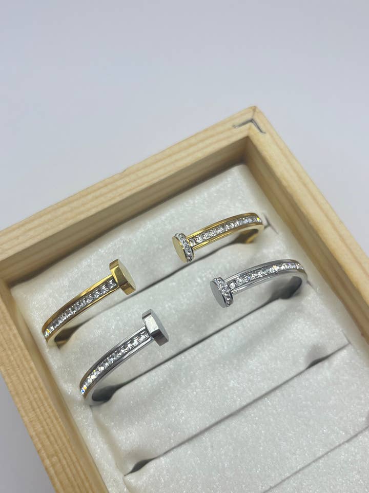 Open Nail Edelstahl Armreif Bagel for wholesale by YOLA