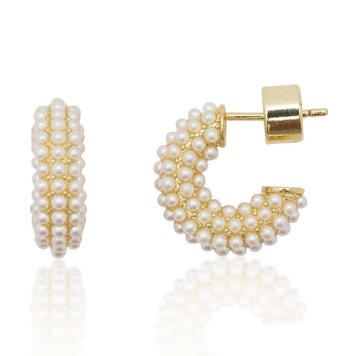 Confection Pearl Mini Hoop for wholesale by Lucky Star Jewels