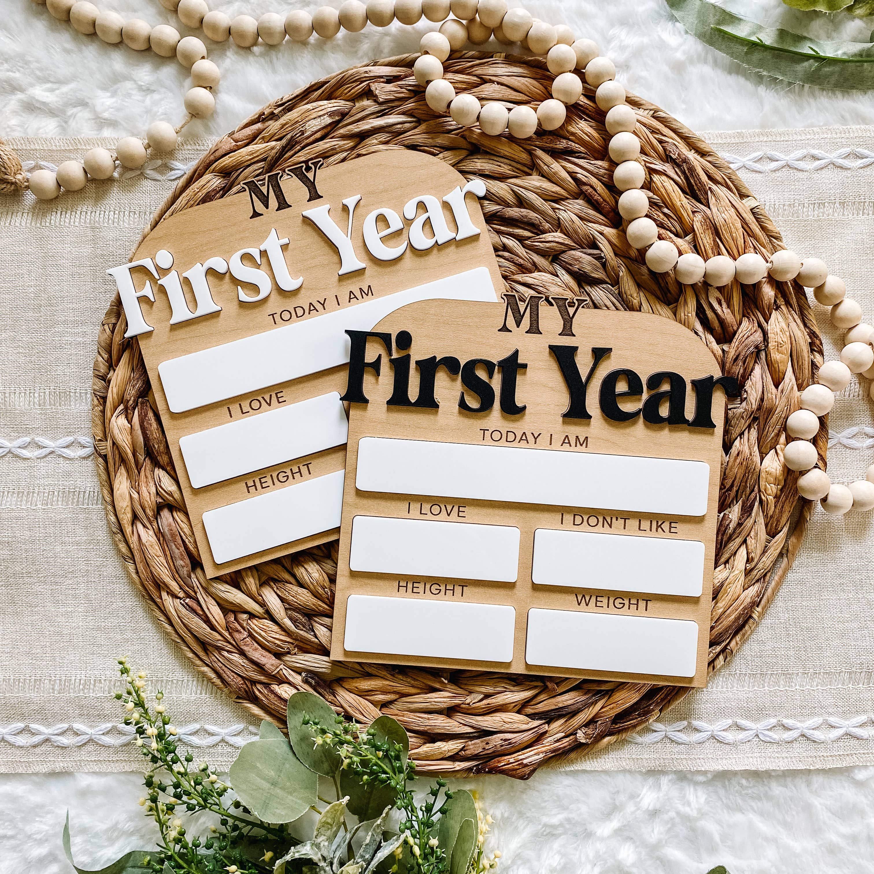 Claire and Bella - Vente Illustration événement/souvenir - Enfant et bébé - Tableau des statistiques mensuelles des jalons de la première année3
