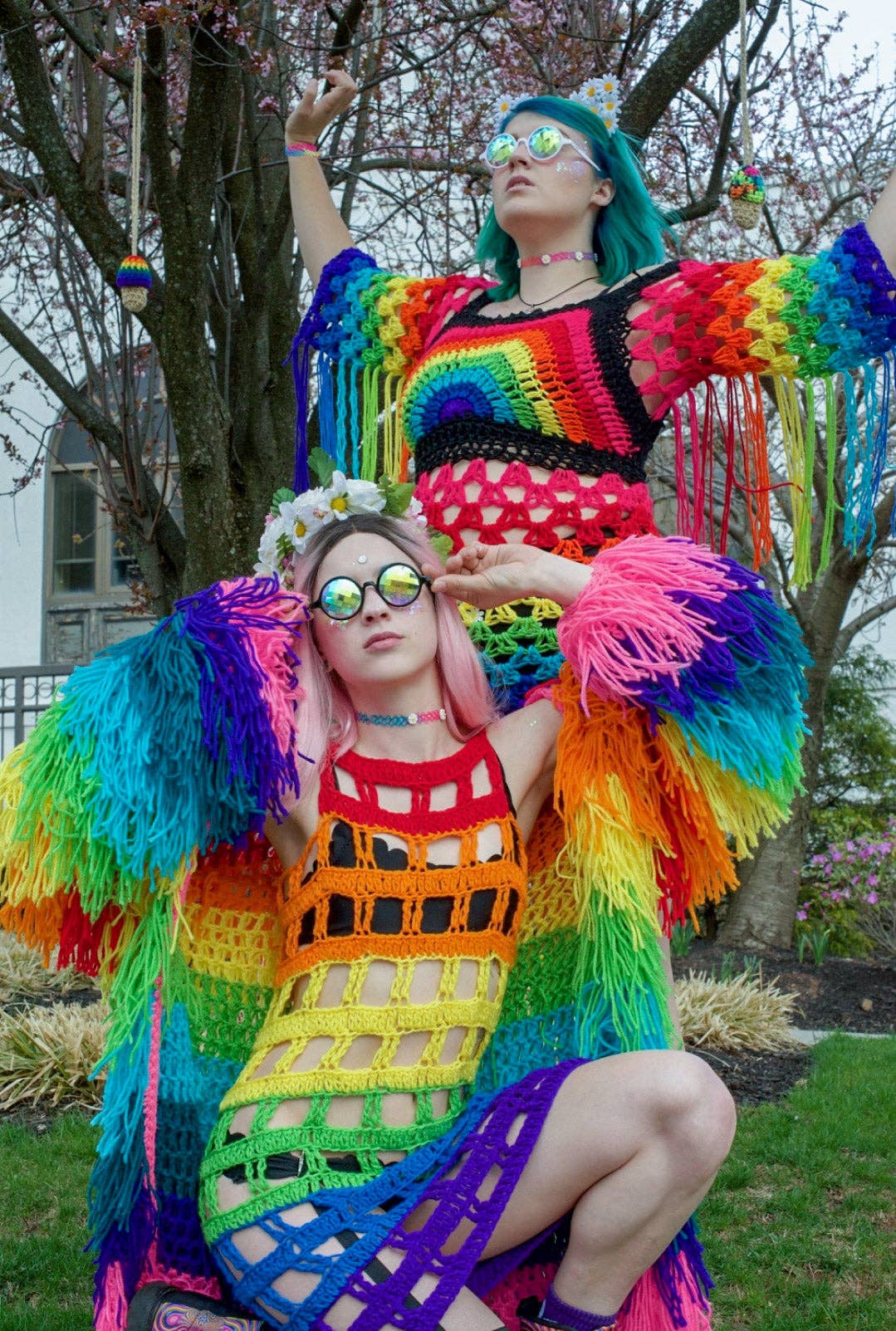 A Creative Wonderland – wholesale Klänning - Dam – Regnbågsfärgad klänning med utskärningar5