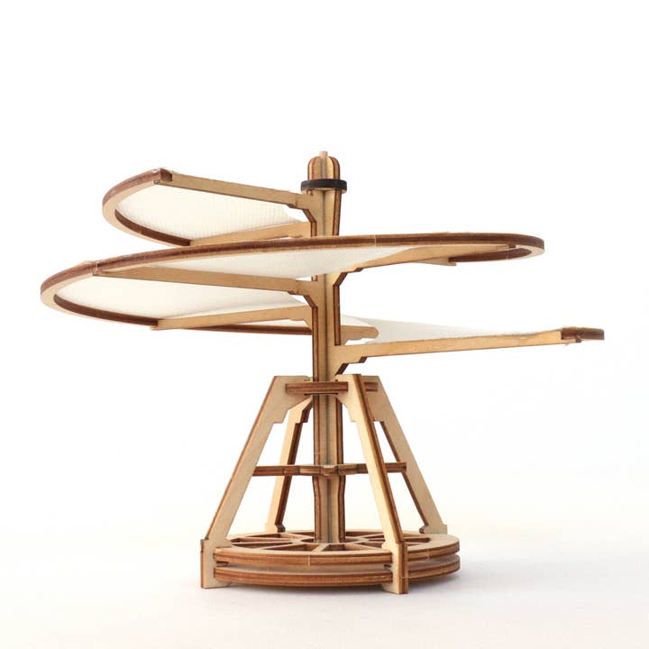 Dahimo - Wholesale DIY Craft Kit - Da Vinci Rotating Aerial Screw - Functional Wooden Model Kit1