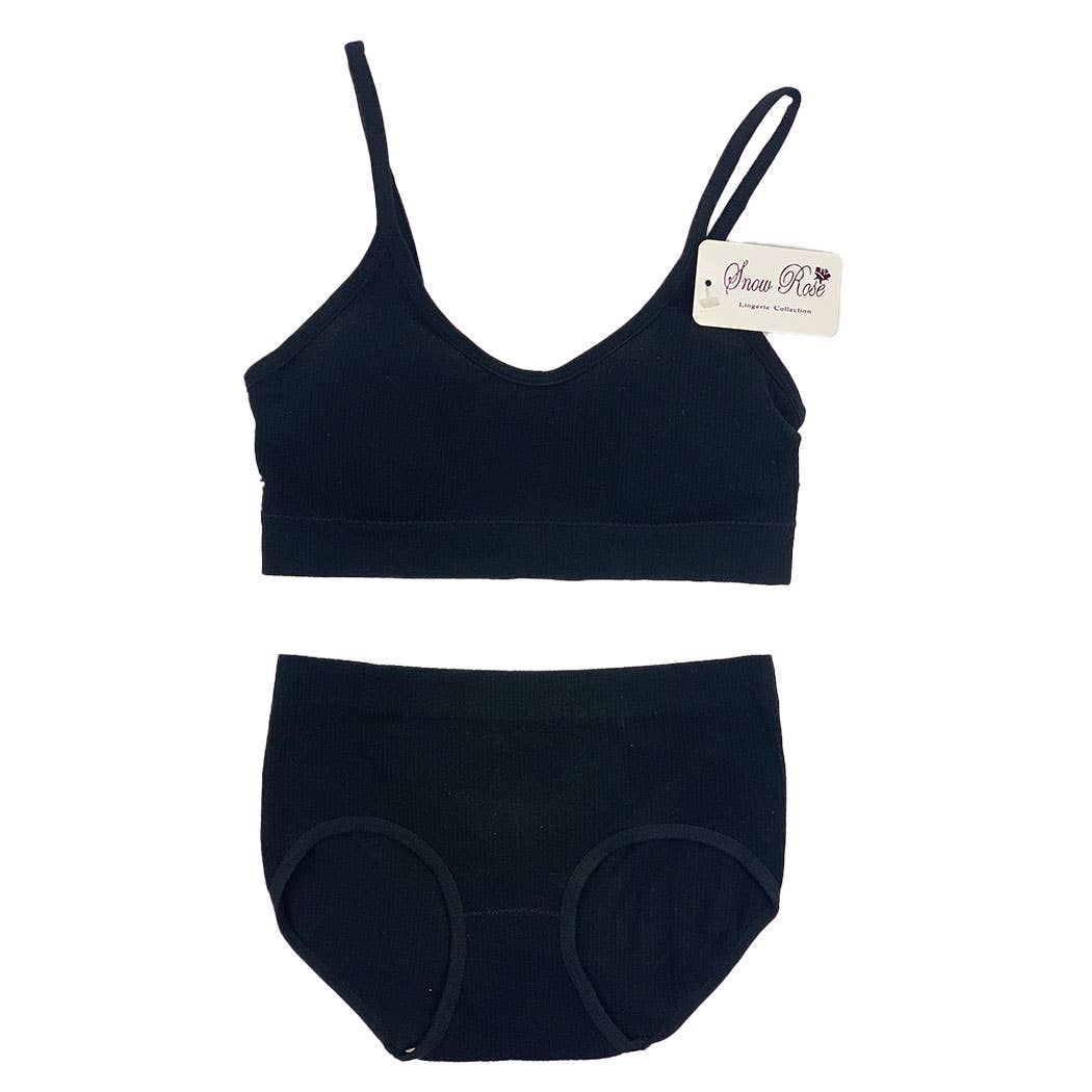 Surtido Conjunto de bralette texturizado + braguitas clásicas/T21303 de venta al por mayor en Faire1