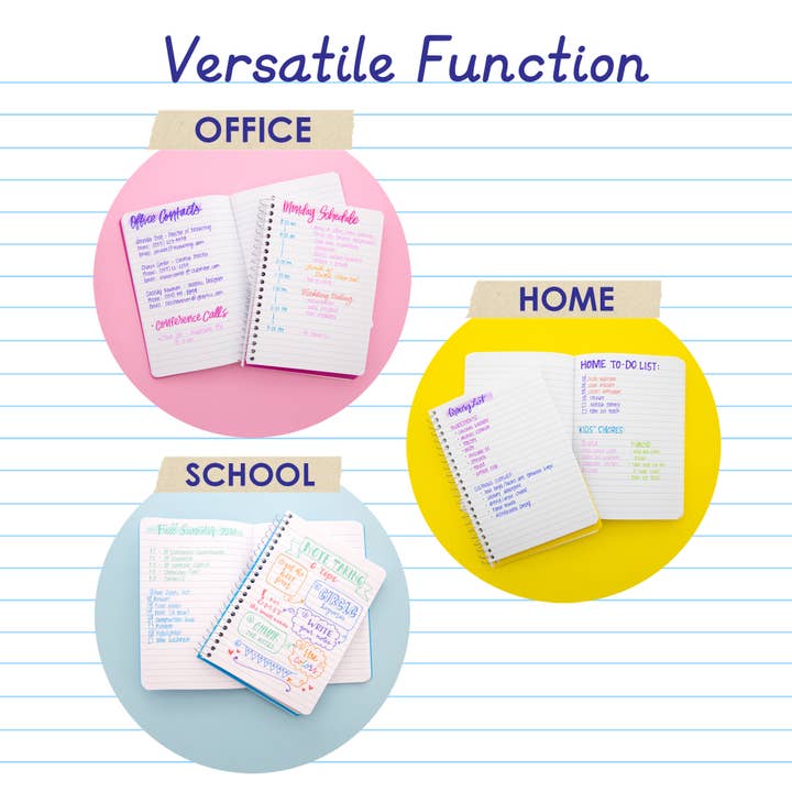 BAZIC Products - Wholesale Notebook - Notebook Spiral Poly Cover 5" X 7" 100 Ct.
