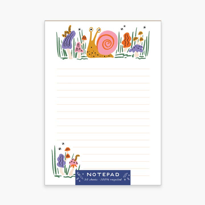 Last chance! Shroomy Snail Notepad for wholesale by Party of One