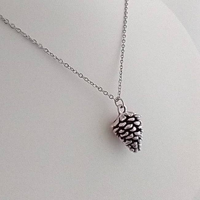 Piccadilly Pendants - Wholesale Pendant/Charm Necklace - Pine cone Necklace, Silver or Bronze Pine Cone Necklace
