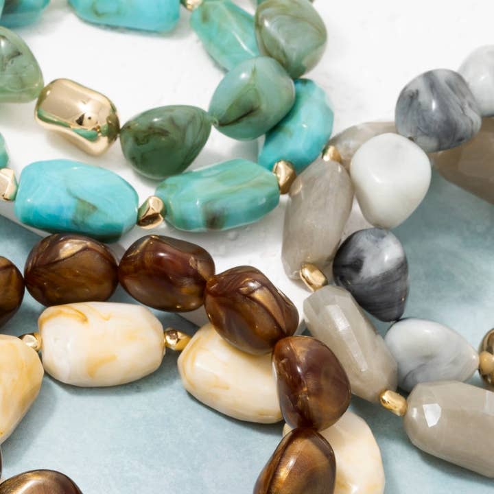 Blandat Chunky Akrylpärlarmband Set för wholesale av The Looks by Fame Accessories