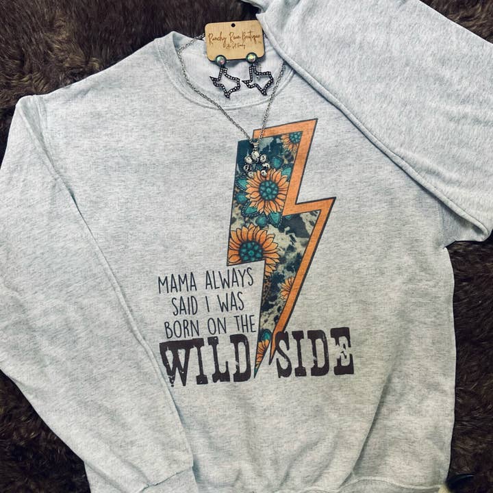 Ranchy Roan Boutique - Wholesale Graphic Sweatshirt - Women's - Wild Side Sweatshirt1