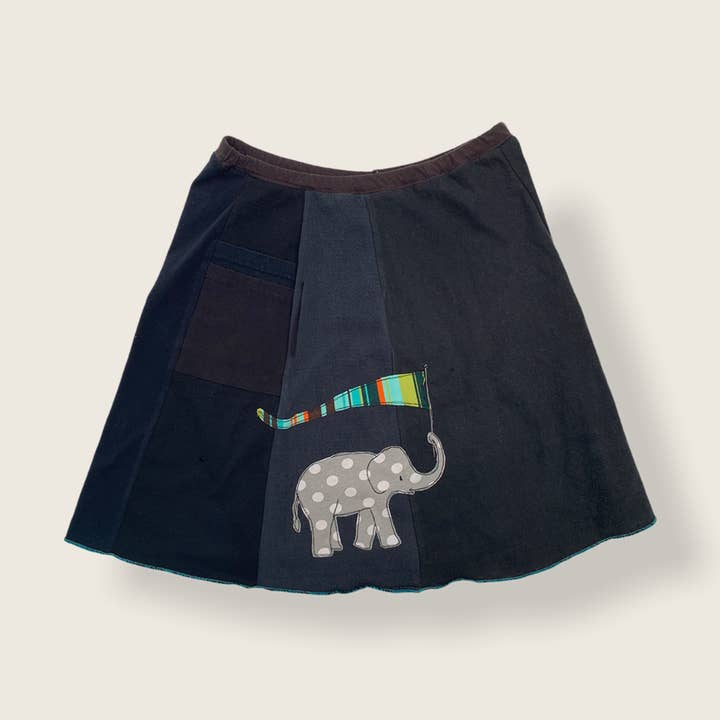 Classic Applique Skirt-Elephant for wholesale by Sardine Clothing Co.