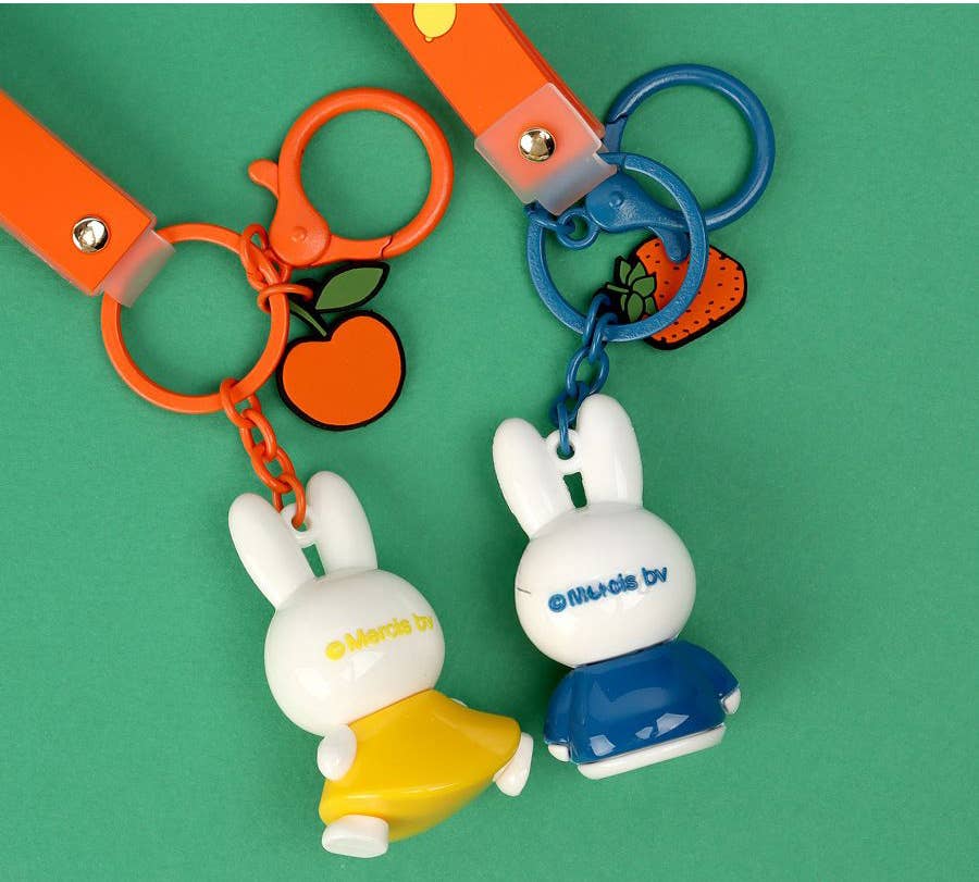 K-Wonderland – wholesale Keychain – Women's – Miffy Figure Keyring & Charm – Pastel & Fruits Random5