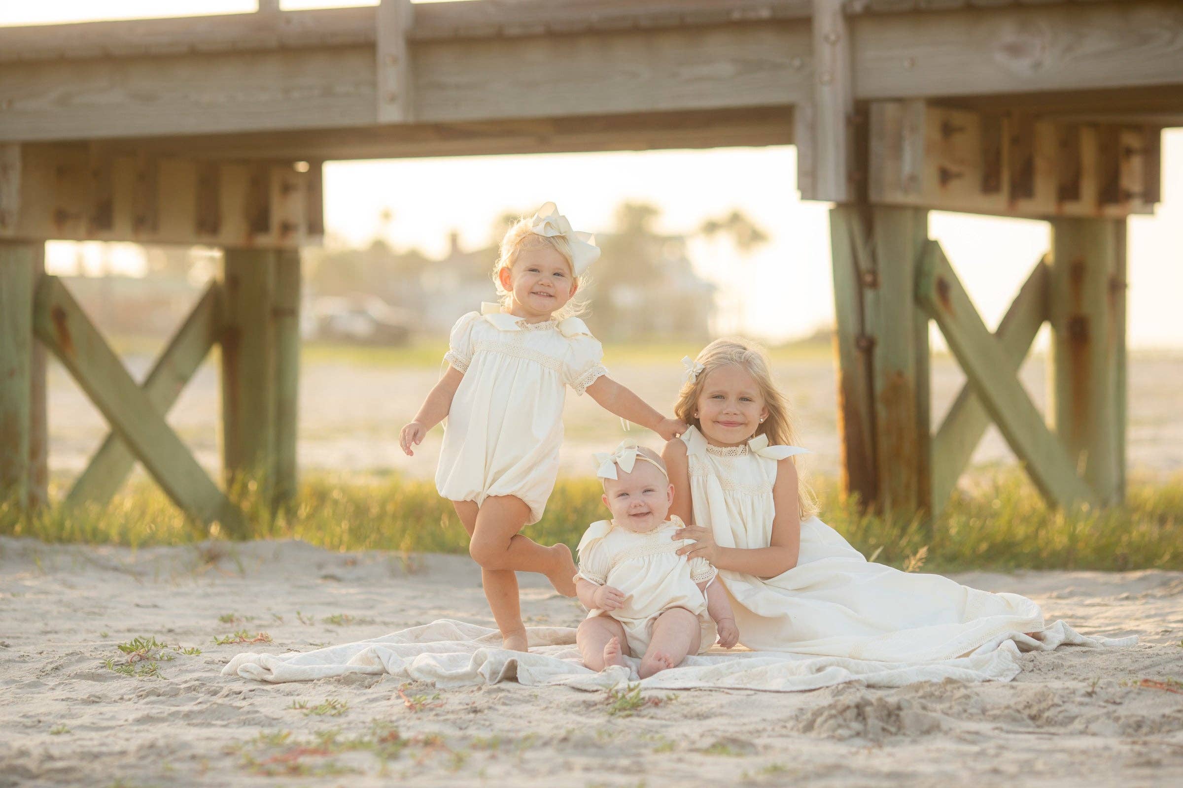 Posh Pickle - Vendita all'ingrosso Vestito - Bambini - Vestito Senza Maniche Ecru Cambridge Heirloom16