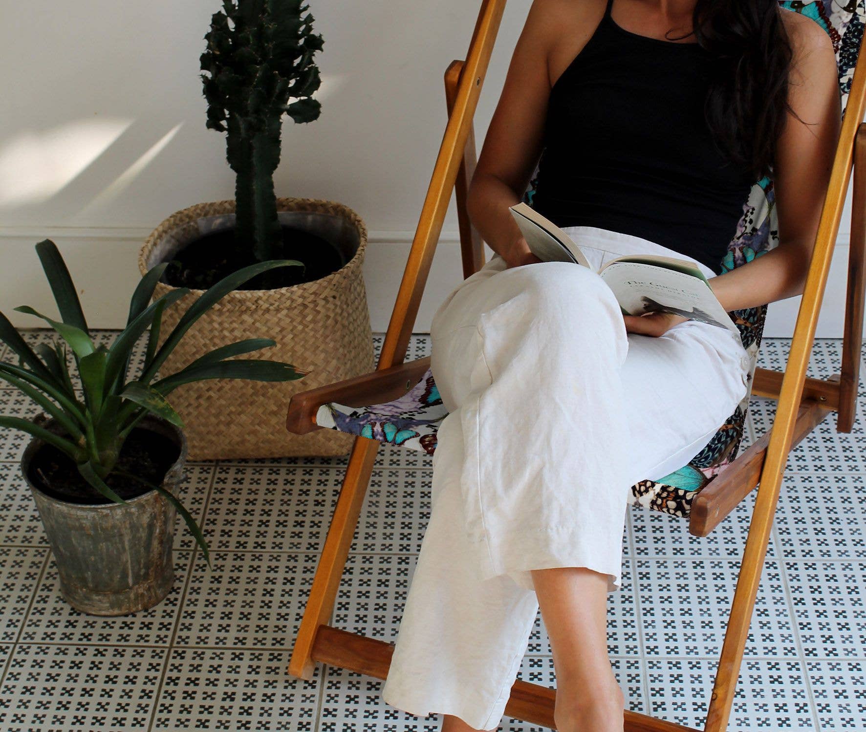 Lemon Made – Engroshandel Foldestol – Sommerfugle på min liggestol2