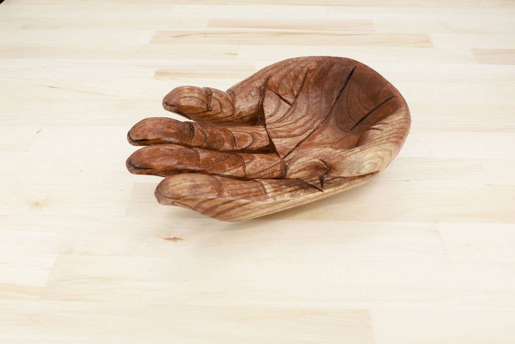 Gitzell FairTrade - Wholesale Decorative Tabletop Object - Wooden Helping Hand, single5