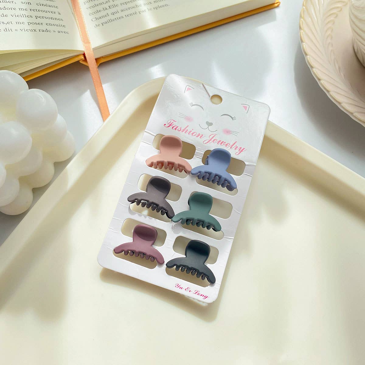 ACCITY - Wholesale Hair Clip - Women's - Set of 6 Small Claw Hair Clips, Simple & Chic_CWAHA03866