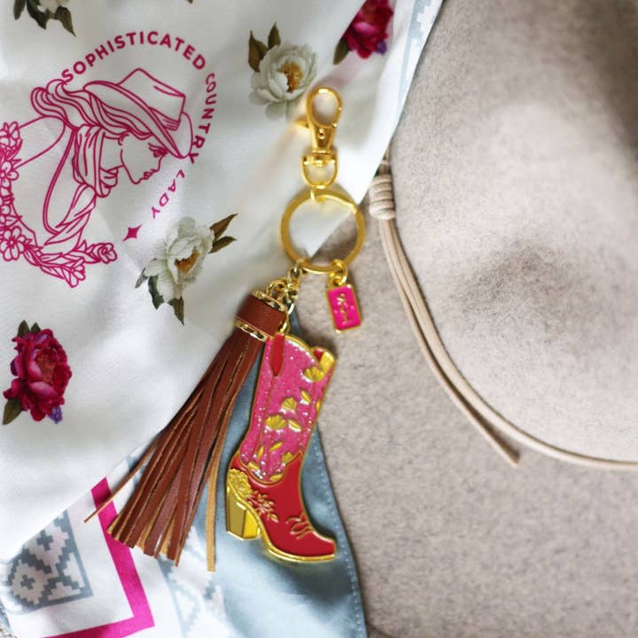 Rodeo Glam Boot Schlüsselanhänger für den Großhandel von Sophisticated Country Lady
