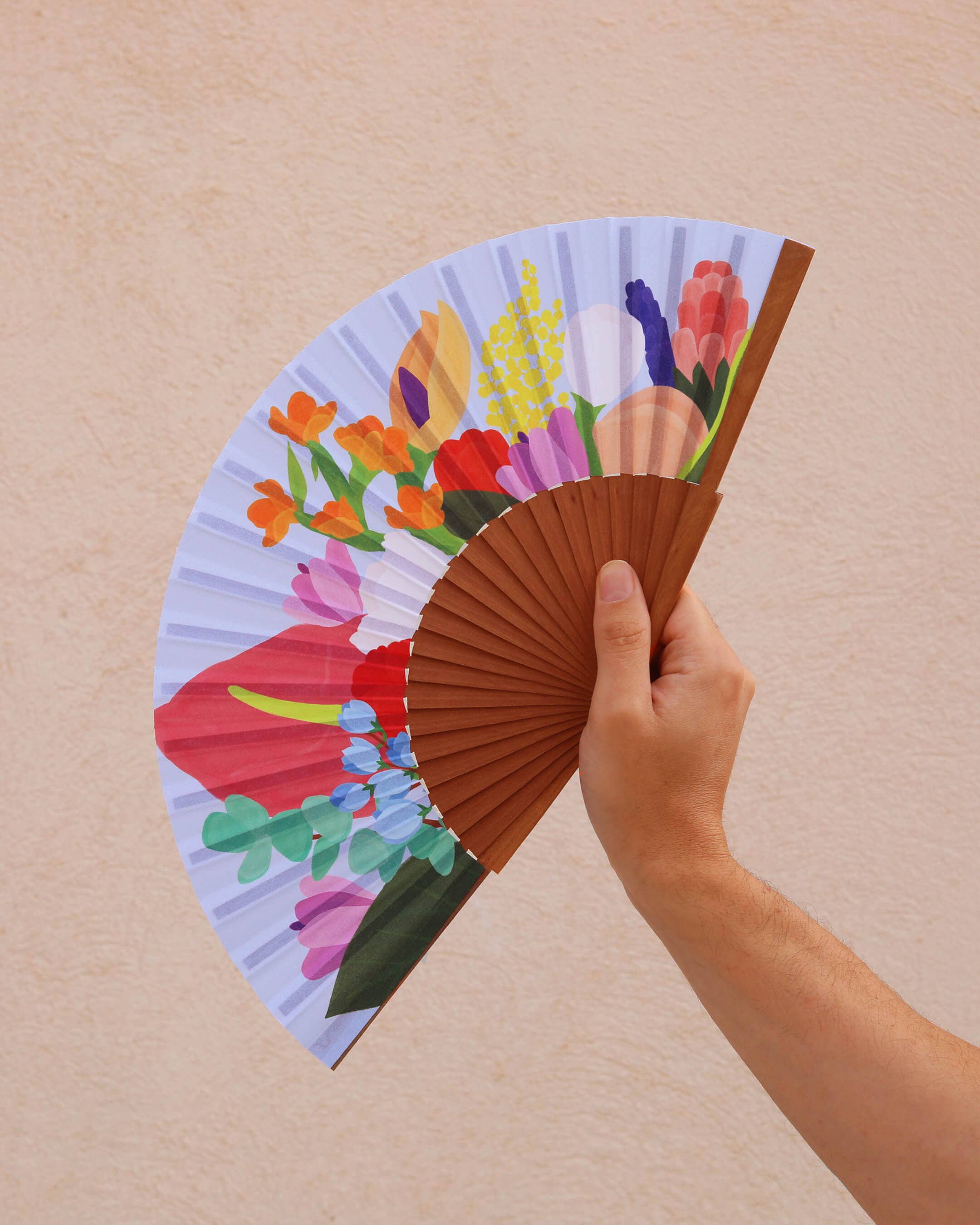 Thomas Gravereau - Wholesale Handheld Folding Fan - "Bloom" fan2