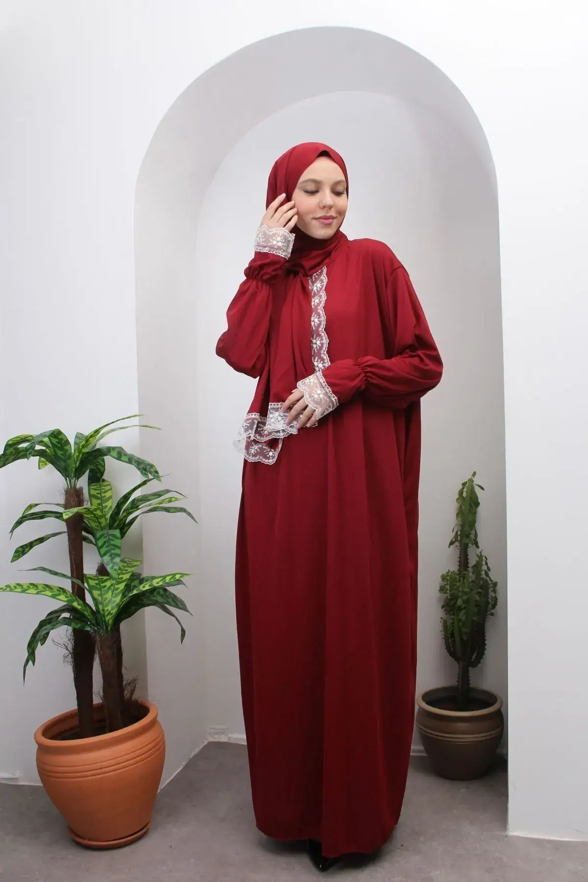 Meyran - Vente Hijabs – femme - Robe abaya saisonnière avec foulard intégré - options de couleur14