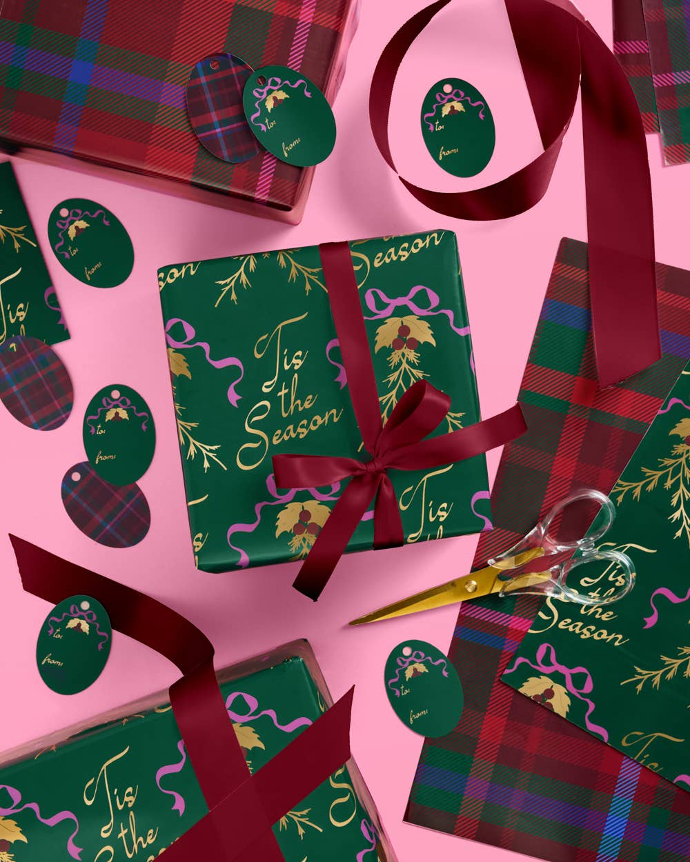 xo, Fetti - Wholesale Flat Wrap - Tis the Season Wrapping Paper  12 sheets + 16 tags Christmas5