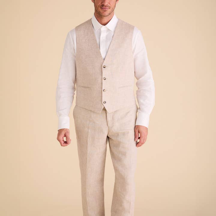 Classic Linen Vest for wholesale by Inserch