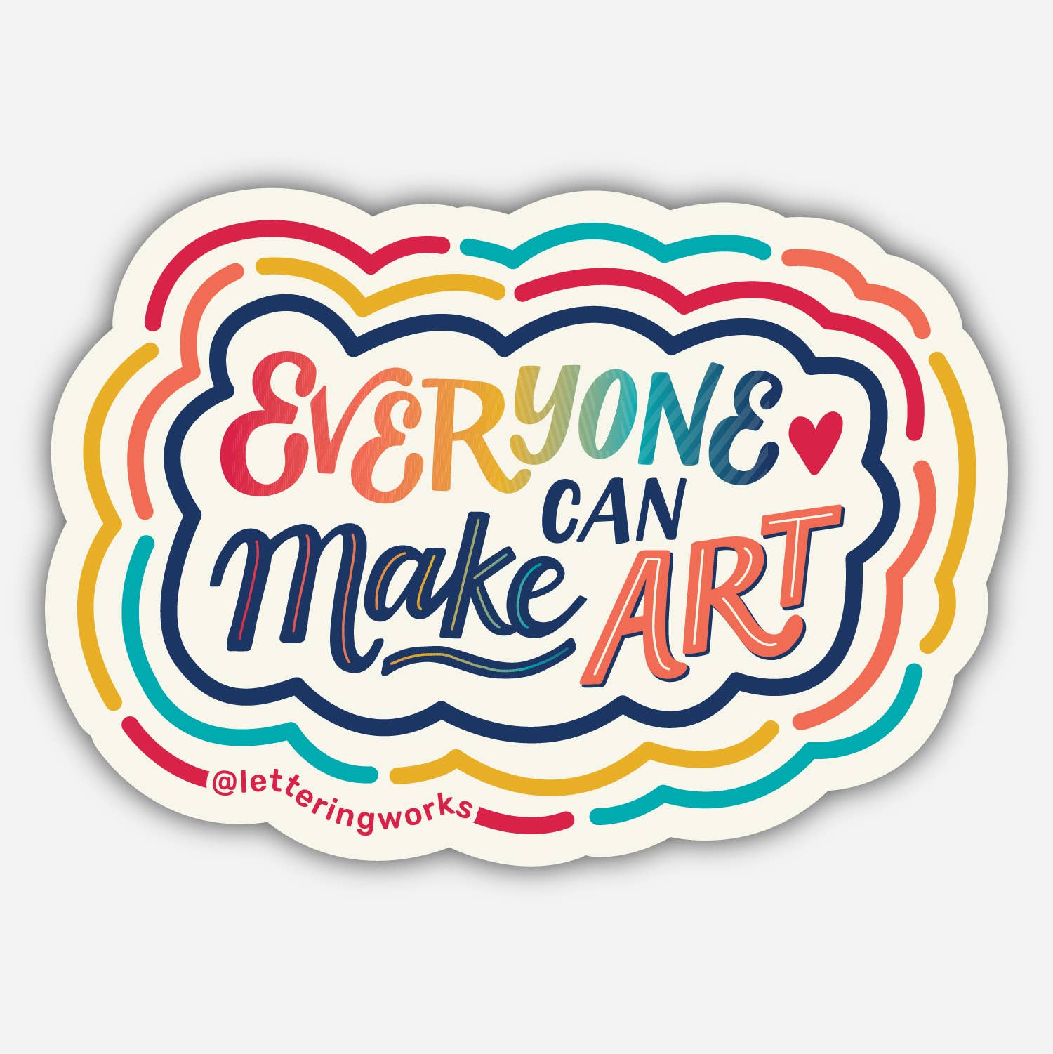 Lettering Works - Wholesale Sticker - Everyone Can Make Art Sticker0