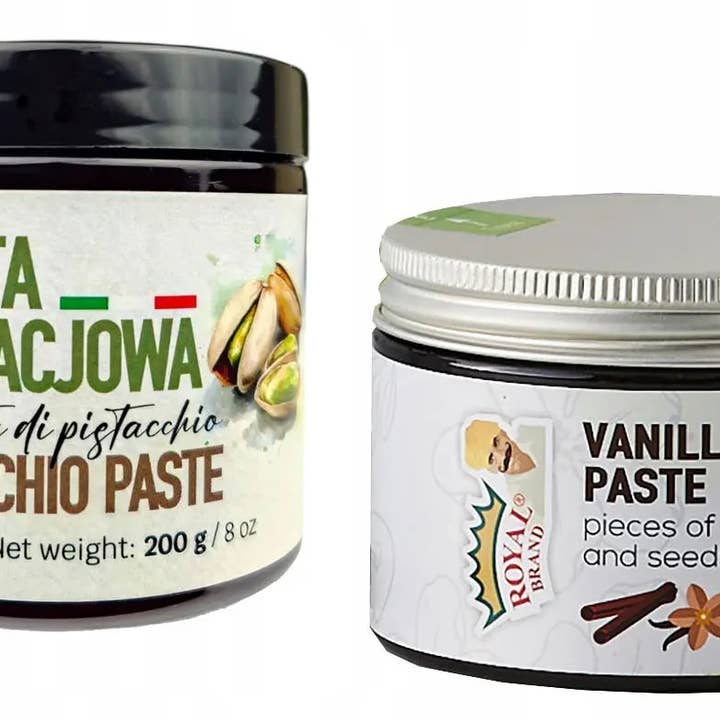 Pasta Waniliowa z Wanilią Bourbon 100g + PASTA PISTACJOWA SYCYLIJSKA 200g for wholesale by Royal Brand
