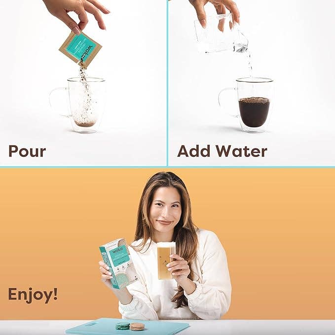 Waka Coffee & Tea - Wholesale Instant Coffee/Espresso - Dark Roast Single-Serve Premium Instant Coffee 8 ct Box3