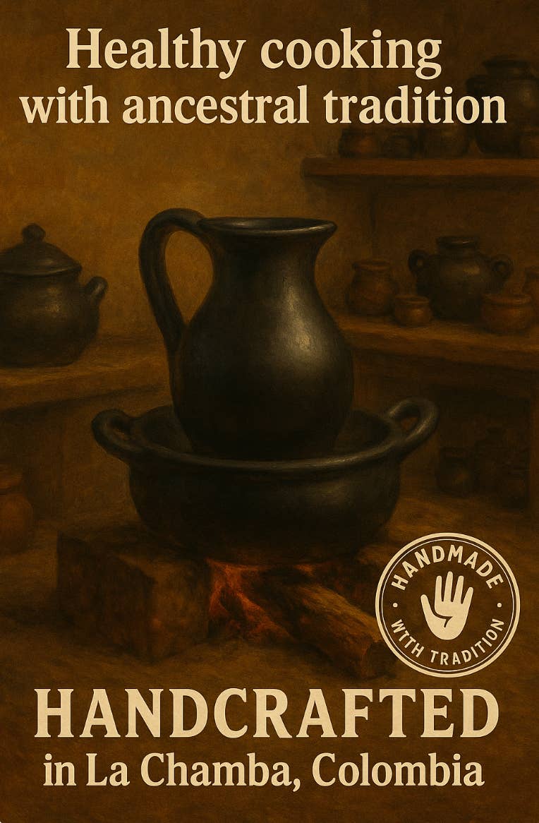 Authentic Origin Colombia - Wholesale Cooking Pot - La Chamba Clay Pot for Cooking - 5Lt Unglazed Crock pot
4