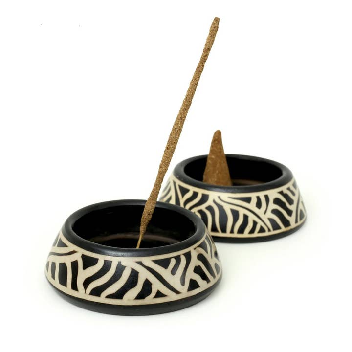 Røgelsesbrænder - Peruvian Keramisk Brænder Stick og kegle Wave for engroshandel hos Prabhuji's Gifts