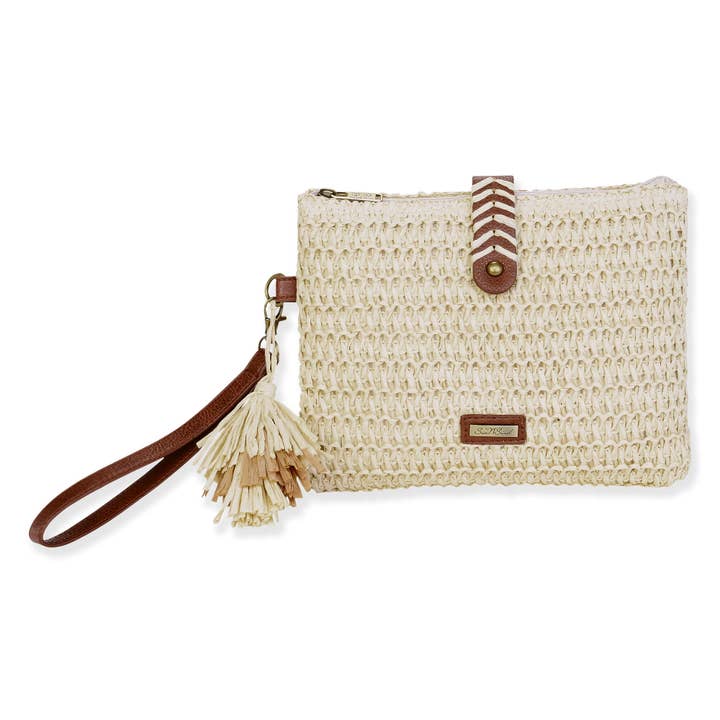Pochette en paille naturelle pour la vente par Headwear & Handbag Collections by Sun 'N' Sand