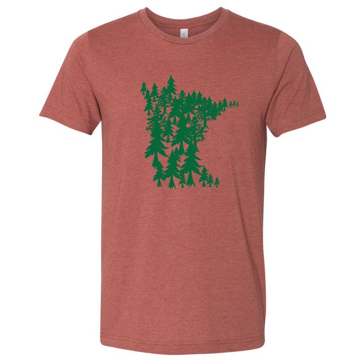 Minnesota Green Trees T-shirt voor wholesale door Minnesota Awesome