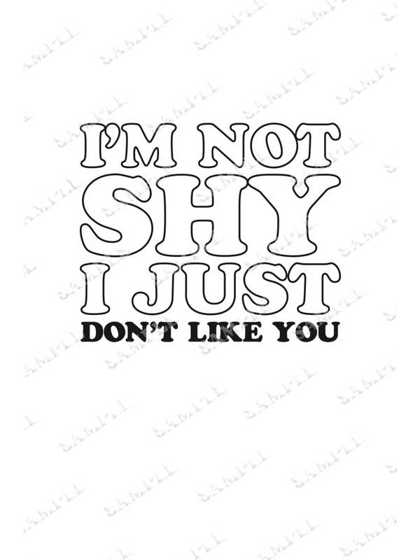 DOTCOM - Wholesale Screen Printed T-Shirt - Women's - Im Not Shy Print Tee3