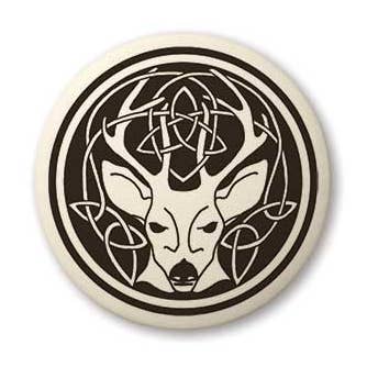 Stag - Rund porslin hänge för wholesale av Touchstone Pottery