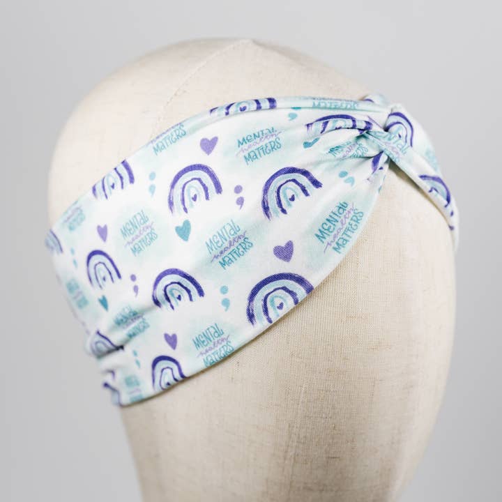 Bandeau Torsadé "La Santé Mentale Compte" pour la vente par Hen’s Bow Co