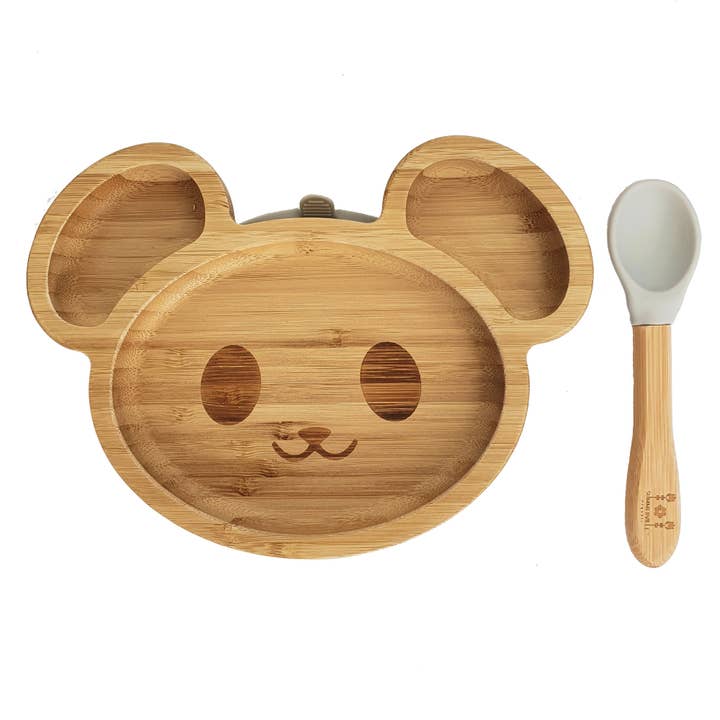 Kids Bamboo Tableware Mouse Grey for wholesale by Summerville organic