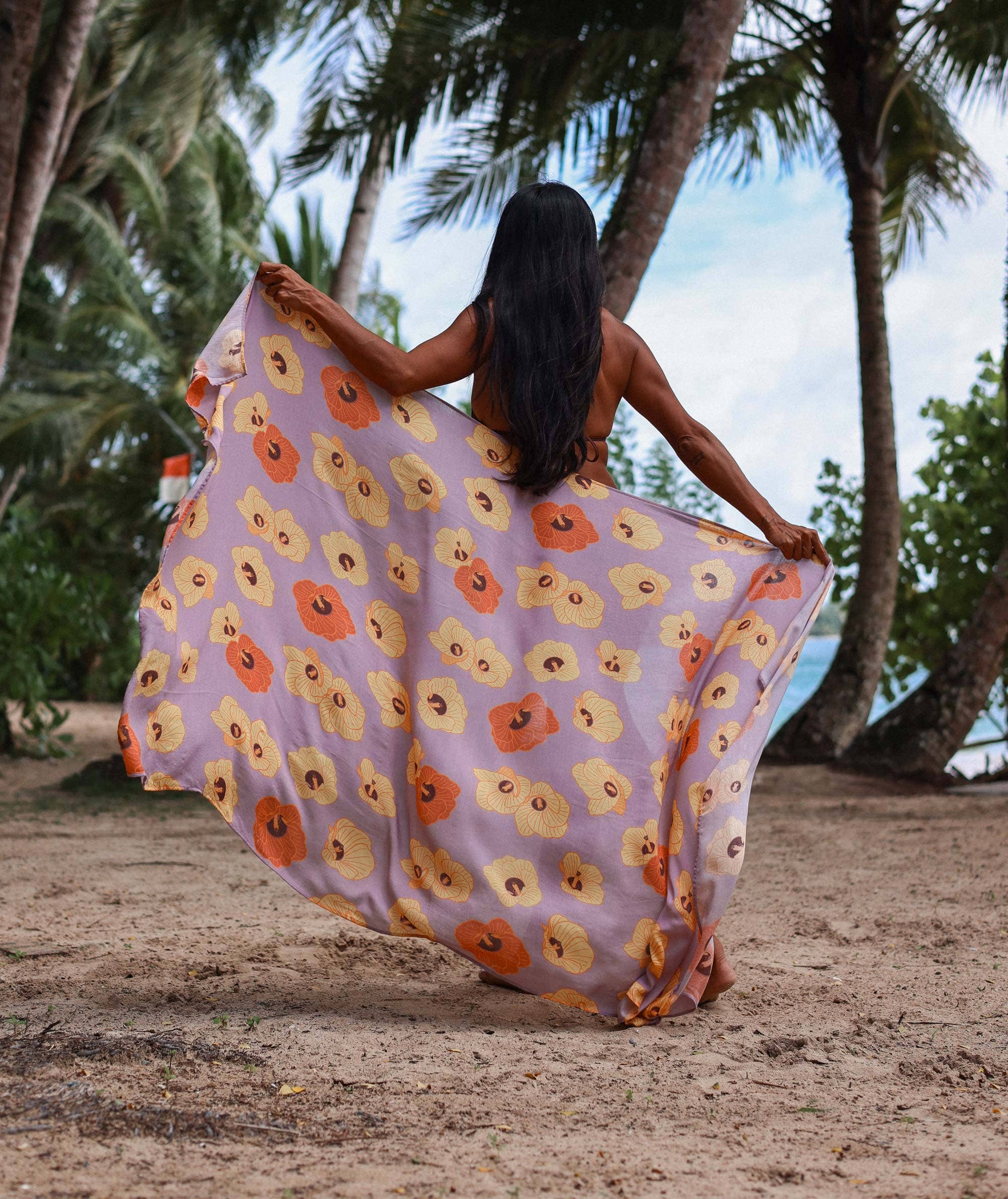 Tag Aloha Co. - Wholesale Swim Cover Up - Women's - Hau Blossom Pareo3