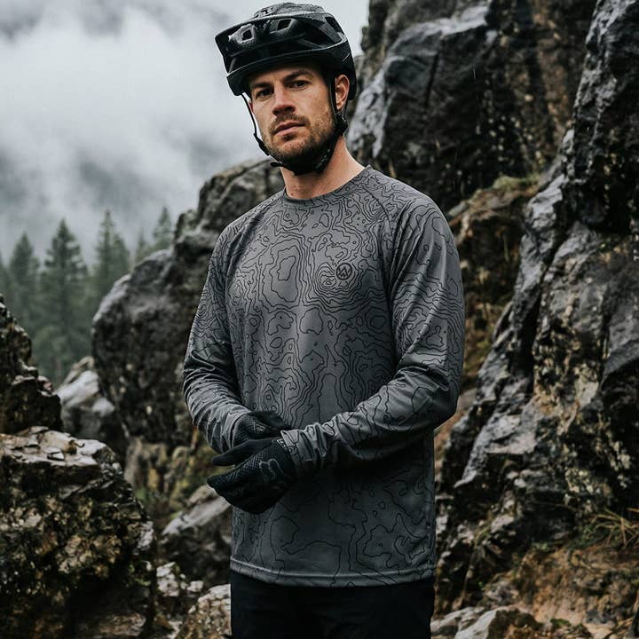 Maillot VTT à manches longues Performance Contour Slate pour la vente par Odyssey Activewear