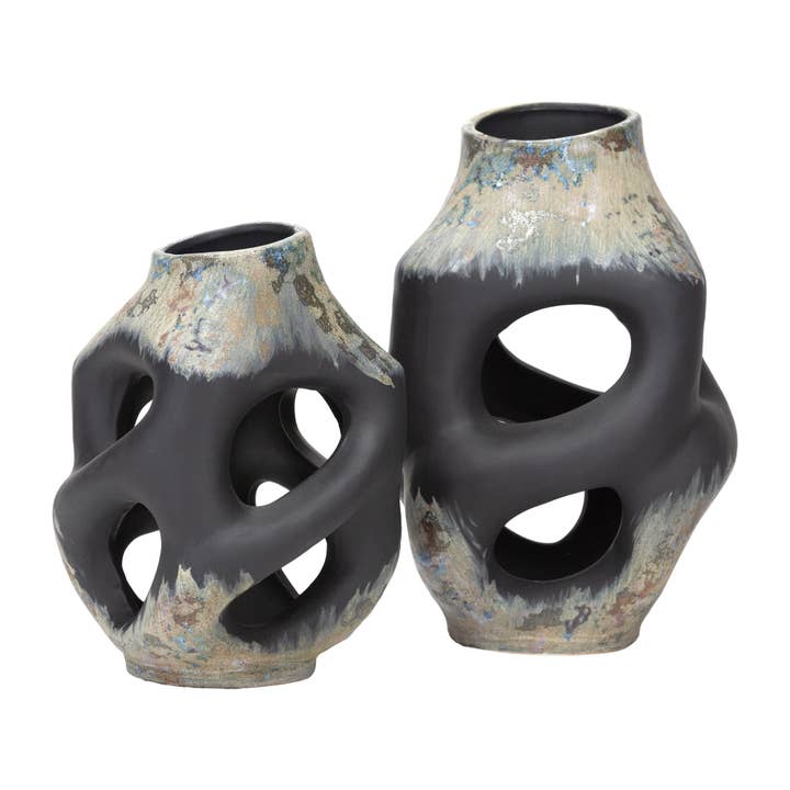 Kavana Decor by The Import Collection - Wholesale Vase - Salerno Vases -Set 2