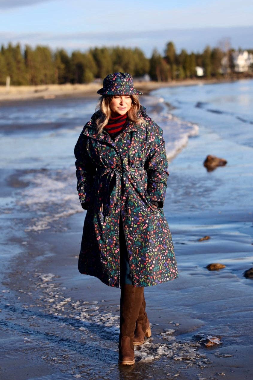 Danefae København - Wholesale Raincoat - Women's - Danelisabeth Raincoat Dk Navy BOTANICAL4