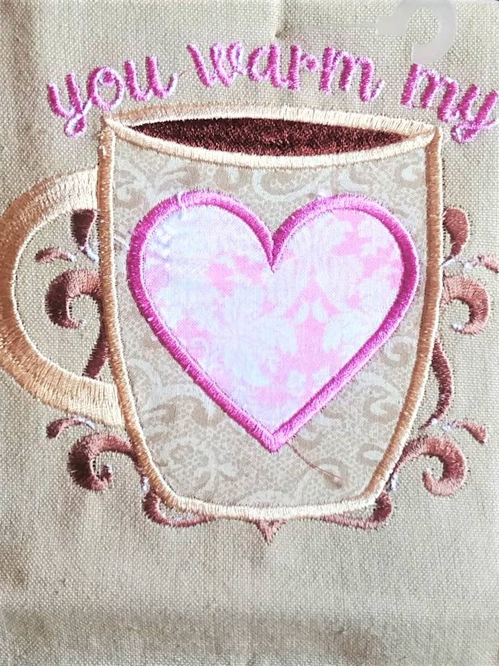 Geschirrtuch „Du wärmst mein Herz“ für den Großhandel von Red Mitten