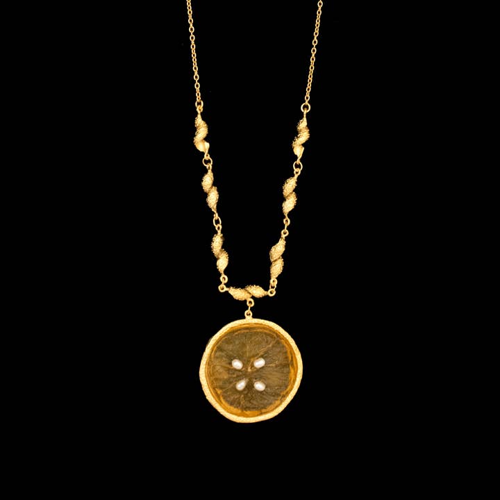 Citrus Large Orange Pendant - 16" Adj. for wholesale by Michael Michaud