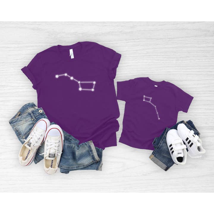 Science & Snark - Wholesale Screen Printed T-Shirt - Kids - Daddy and Me Big Dipper and Little Dipper Shirts