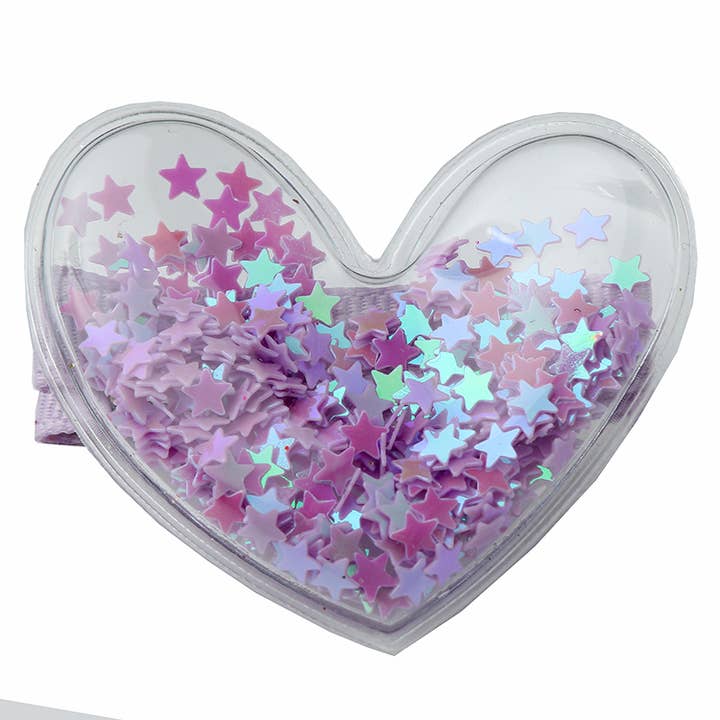 Sparkle Sisters by Couture Clips - Wholesale Hair Clip - Kids - Confetti Heart Hair Clips