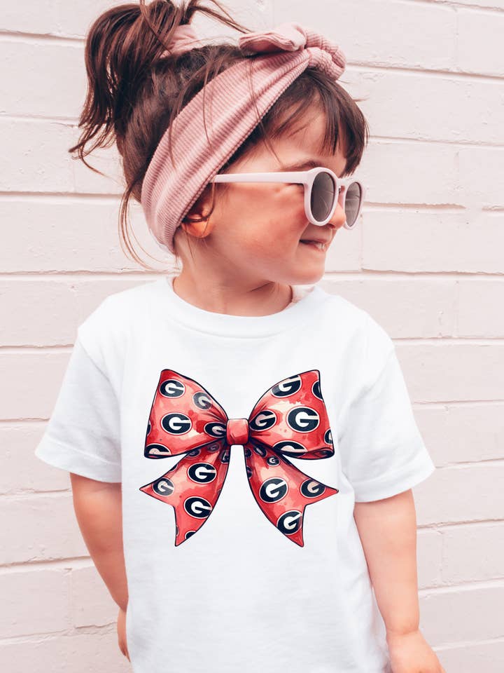 UGA Bow Georgia Toddler Graphic Tee for wholesale by Uncommon Label