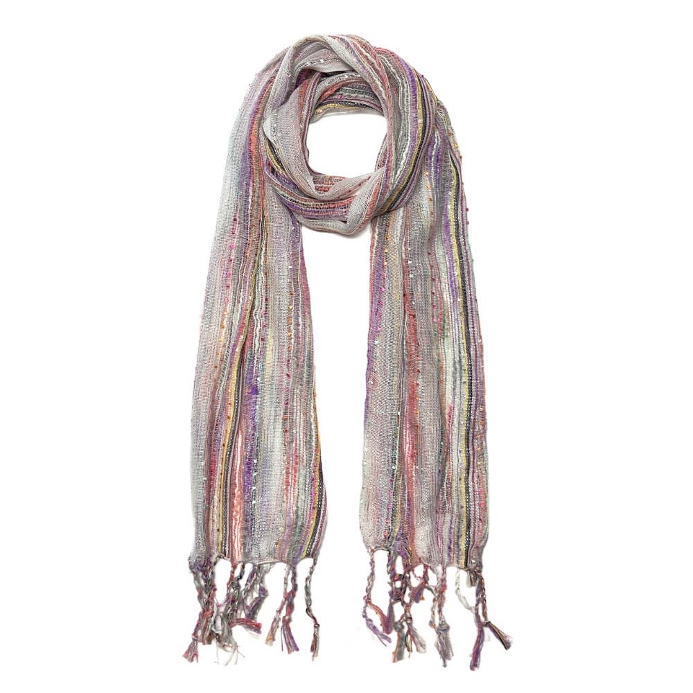 Humble Hilo – wholesale Scarf – Women's – Humble Hilo Multicolored Thread Artisan Scarf54