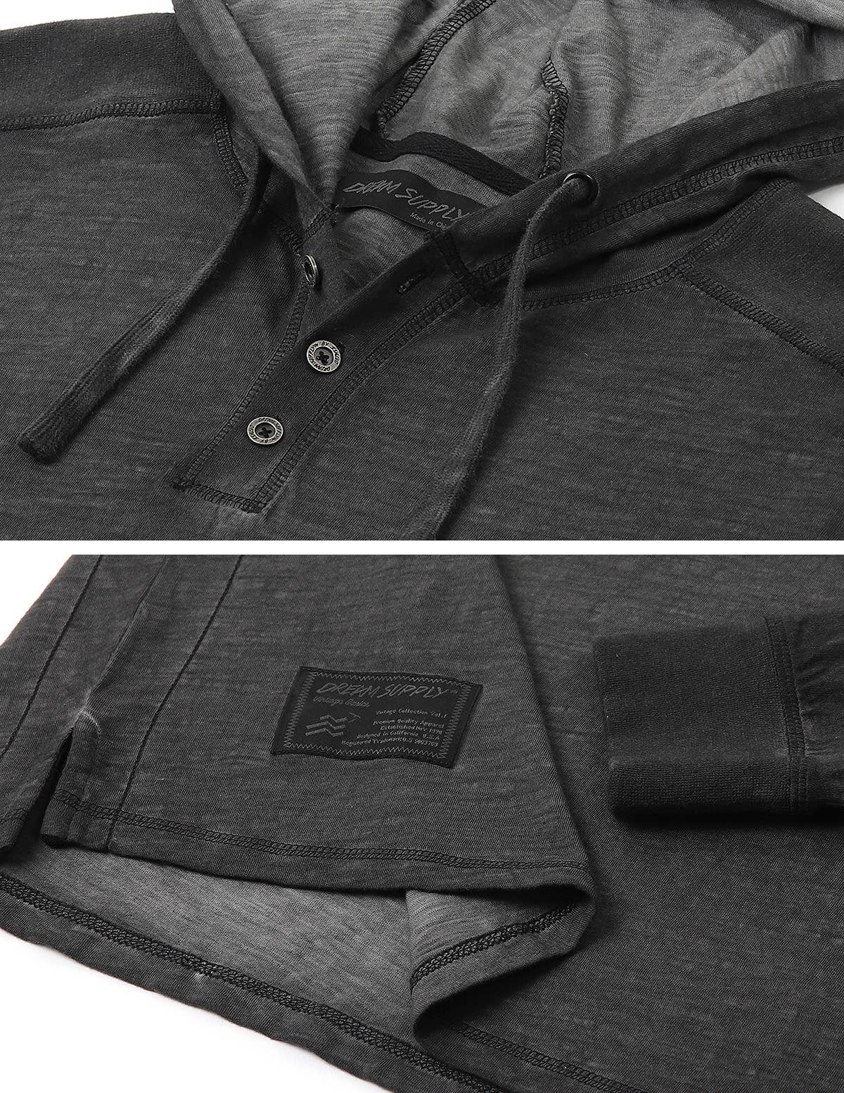 ZIMEGO - Wholesale Hoodie - Men's - Vintage Garment Dyed Casual Long Sleeve Hoodie - On Sale7