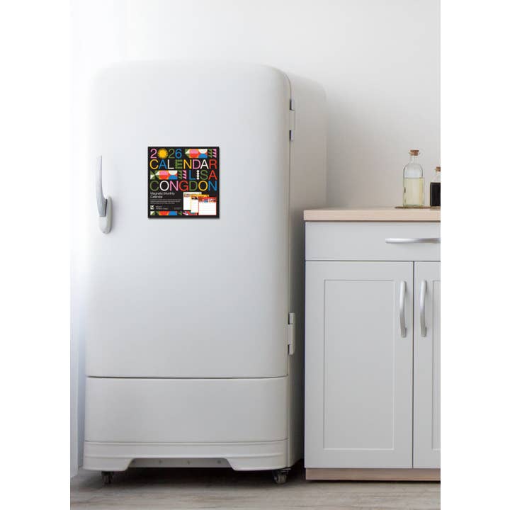 Lisa Congdon Art & Illustration – wholesale Calendar – 2026 Magnetic Calendar - Desk Calendar - Office Calendar1