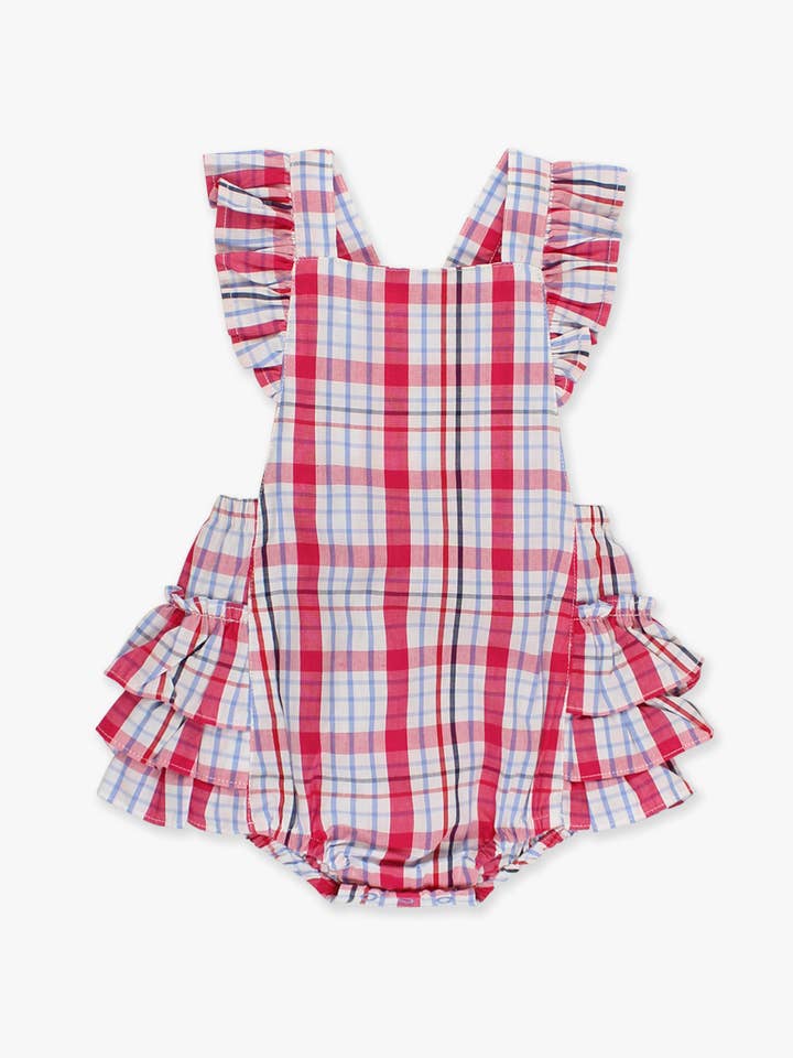 Multi Color Baby Girls Adley Plaid Flutter Overall Romper
for wholesale on Faire7