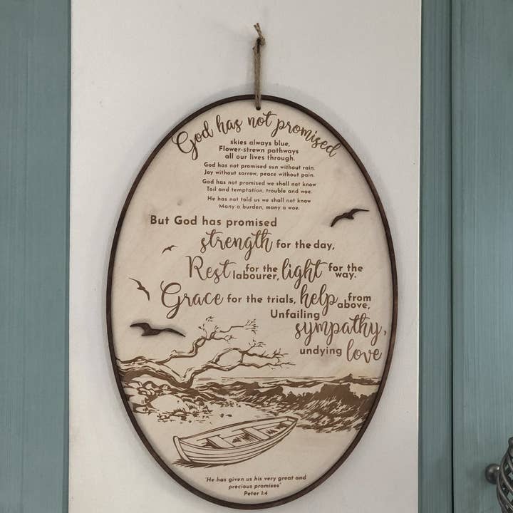 Deus não prometeu uma placa de parede por atacado de Birch and tides